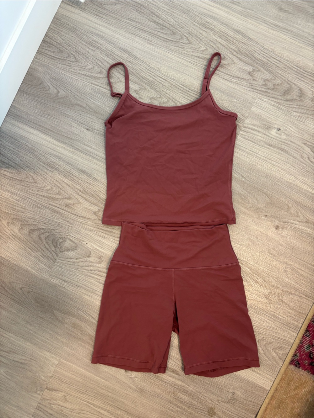 Women’s Rust Tank and High-Waist Bike Short Set
